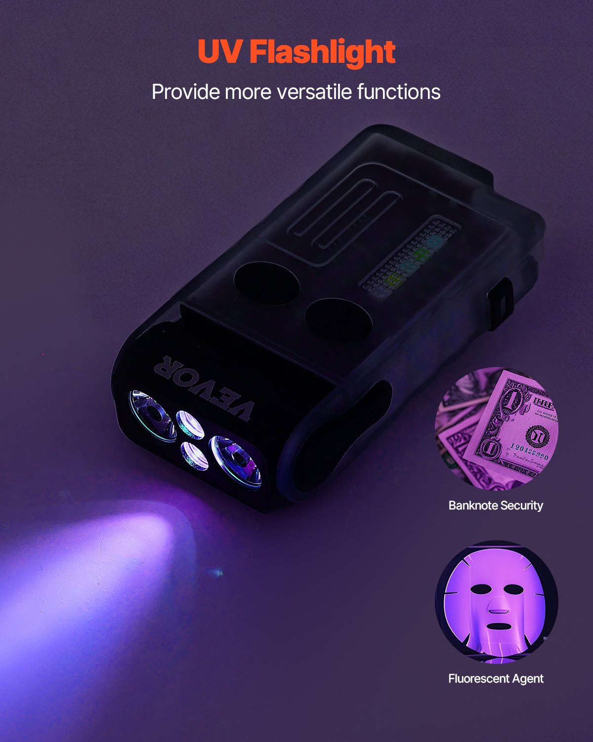 Rechargeable Keychain Flashlight, Mini LED Flashlight with 13 Lighting Modes, Portable Pocket Flashlight with Clip, Magnetic Tail & 180° Rotating Head for Everyday Carry, Camping, Emergencies