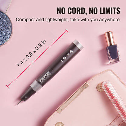 Electric Cordless Nail Drill Machine 30000RPM Rechargeable Nail File Machine