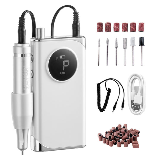 Electric Cordless Nail Drill Machine 40000RPM Nail File Machine with LCD Display