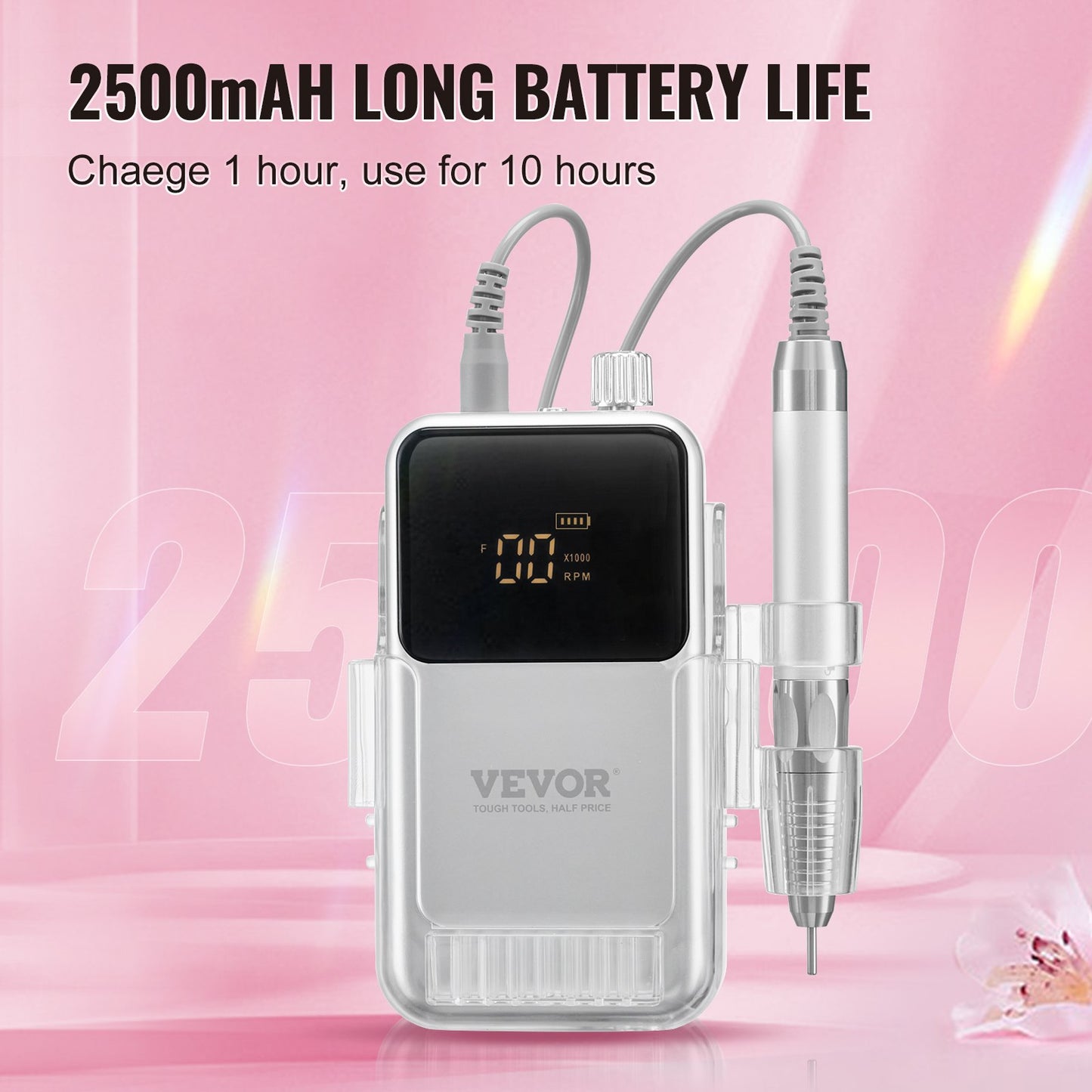 Electric Cordless Nail Drill Machine for Nail E-File Machine 35000RRM Brushless Motor