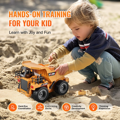 RC Fjärrkontroll Dumper Leksak Konstruktion Fordon Leksak 9CH 1:18 Skala