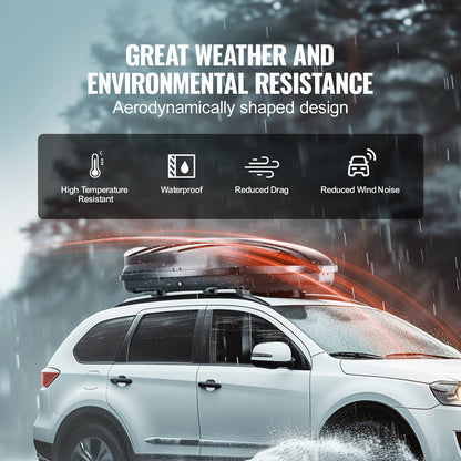 Rooftop Cargo Carrier 11 Kubikfot Bagageförvaringslåda ABS för stadsjeepar Bilar