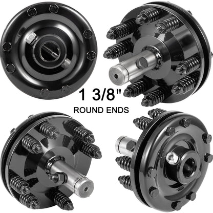 Slip Clutch, 1 3/8\" PTO Slip Clutch, Smooth Round Ends PTO Friction Clutch, Carburized Steel Tractor Slip Clutch, Adjustable Rotary Cutter Slip Clutch, Black Brush Hog Slip Clutch for PTO Shaft