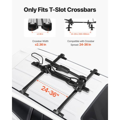Hopfällbart cykelställ på taket Kraftigt cykelställ för bil, upprätt monteringslås