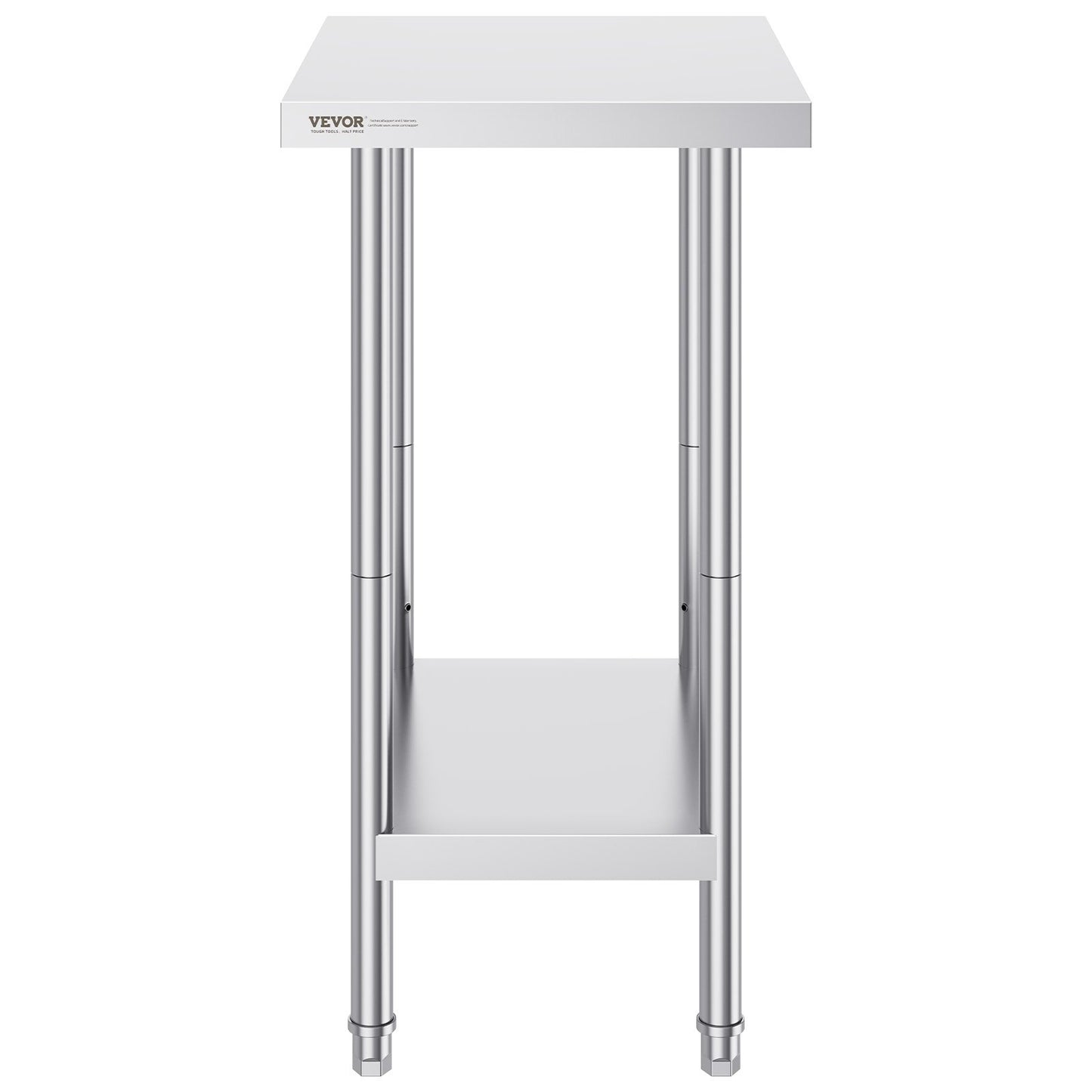 Rostfritt stål Arbetsförberedande bord Kommersiellt arbetsbord Matförberedelser 24x18x34in