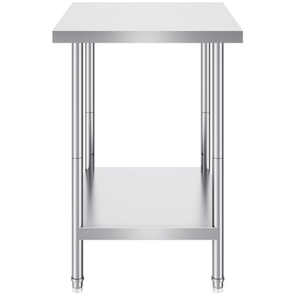 Rostfritt stål Arbetsförberedande bord Kommersiellt arbetsbord Matförberedelser 24x30x34in