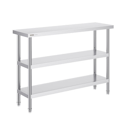 Matlagningsbord i rostfritt stål Kommersiellt kök Arbetsbord 14"x48