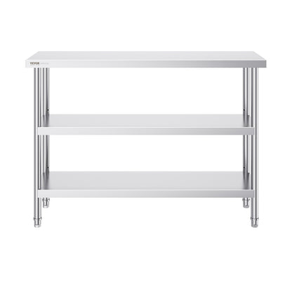 Matlagningsbord i rostfritt stål Kommersiellt kök Arbetsbord 14"x48