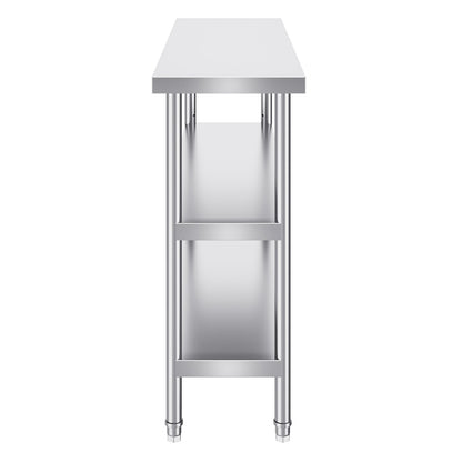Matlagningsbord i rostfritt stål Kommersiellt kök Arbetsbord 14"x48