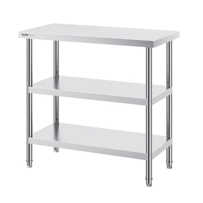 Matberedningsbord i rostfritt stål Kommersiellt kök Arbetsbord 18"x36