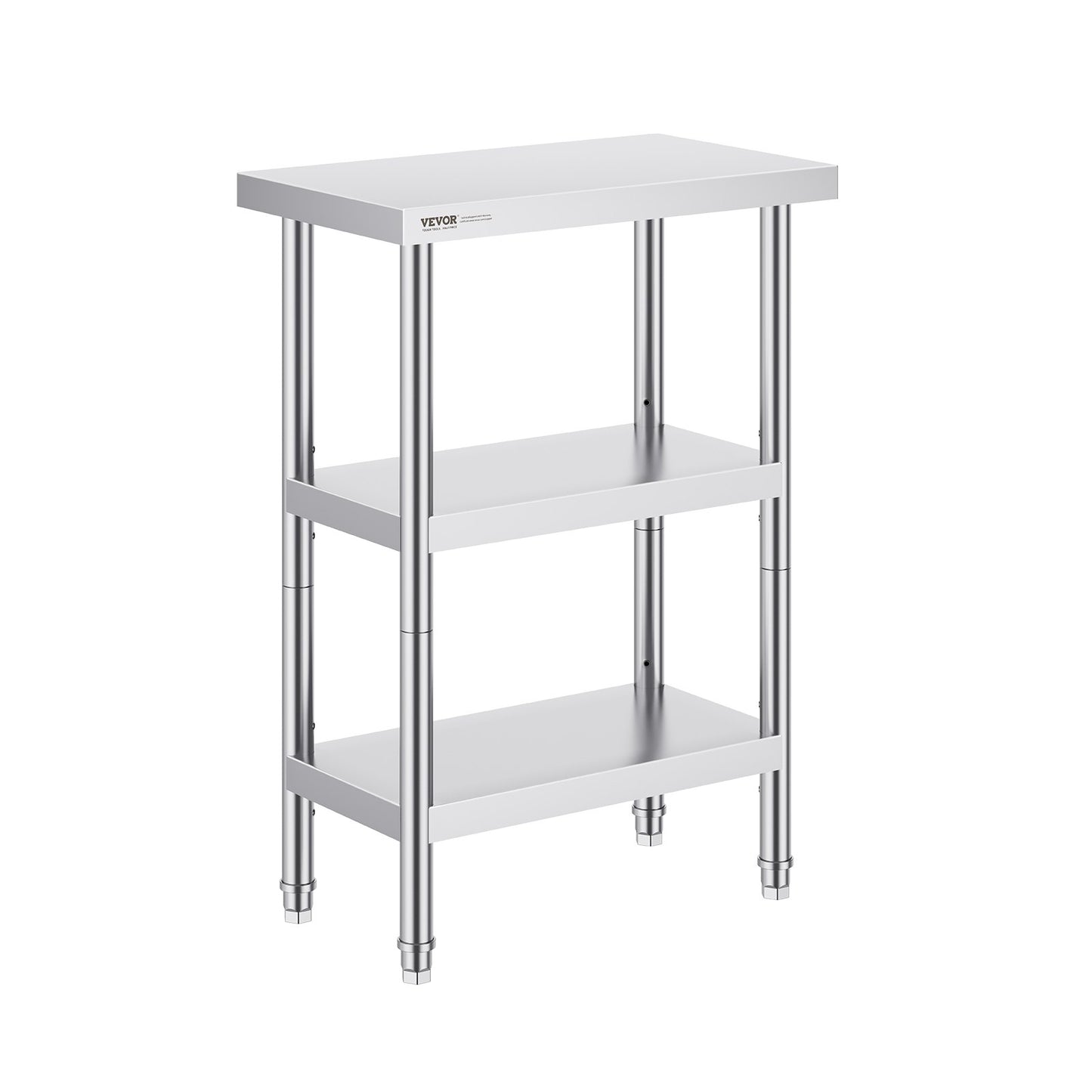 Edelstahl-Lebensmittelzubereitungstisch, gewerblicher Küchenarbeitstisch, 35,6 x 61 cm