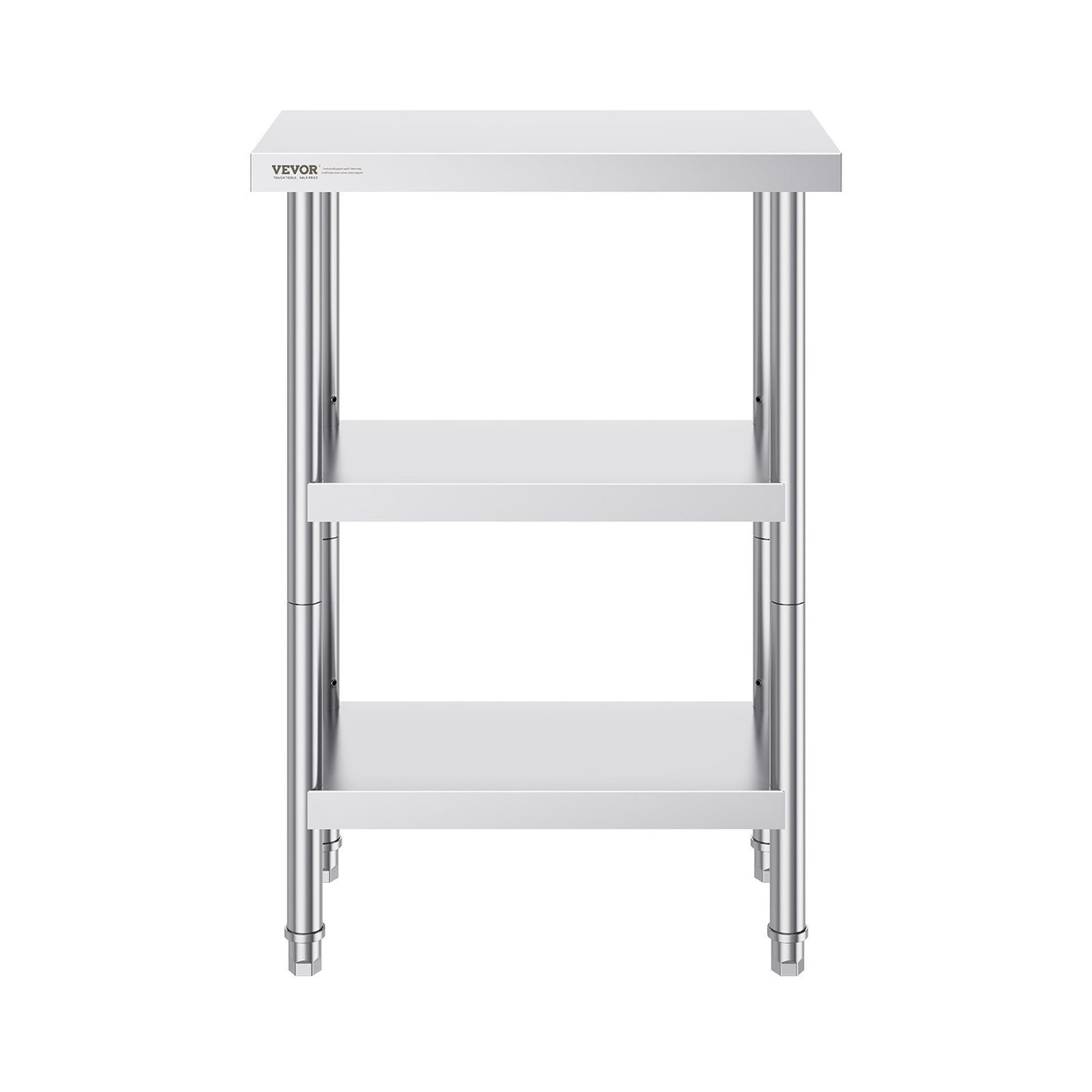 Edelstahl-Lebensmittelzubereitungstisch, gewerblicher Küchenarbeitstisch, 35,6 x 61 cm