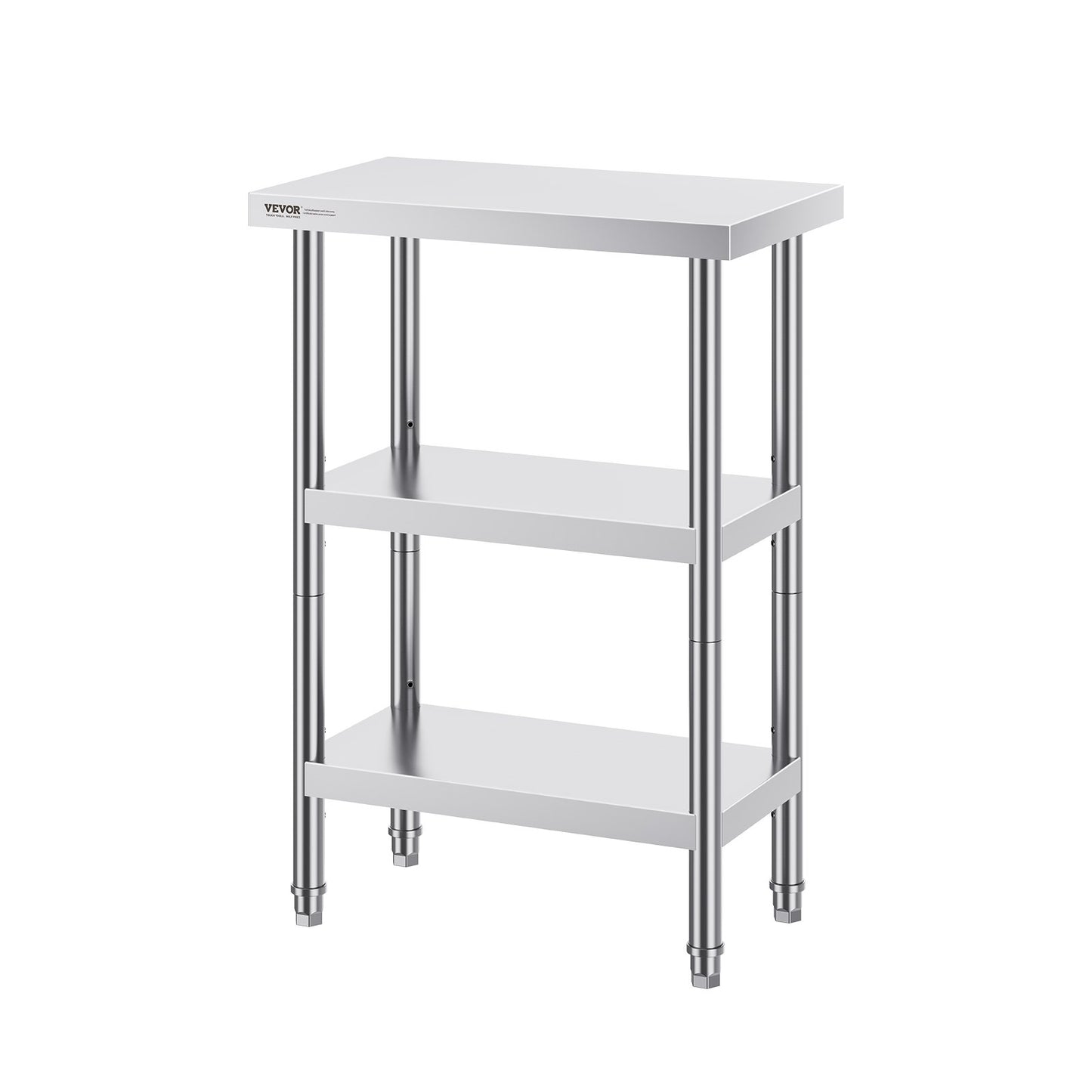 Edelstahl-Lebensmittelzubereitungstisch, gewerblicher Küchenarbeitstisch, 35,6 x 61 cm