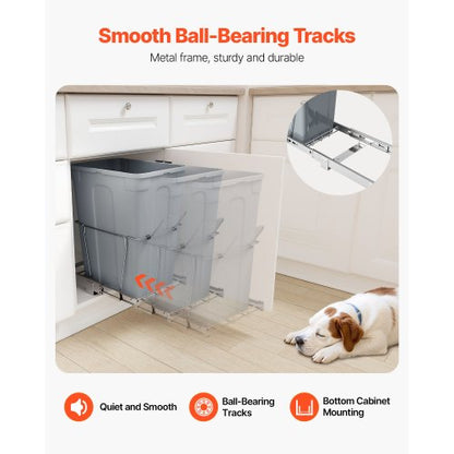 Utdragbar soptunna under skåpet Kökssoptunna Papperskorg