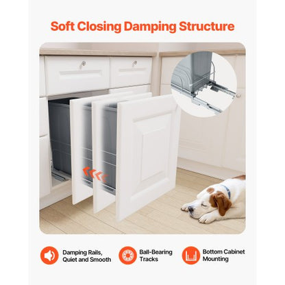 Ausziehbarer Mülleimer unter dem Schrank Küchenmülleimer Papierkorb