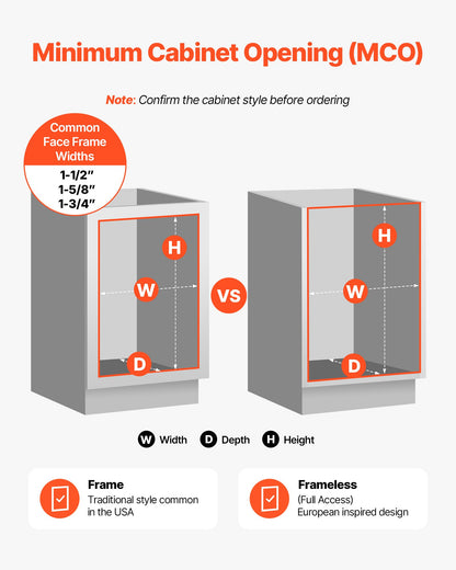 Pullout Trash Can for Kitchen Cabinets, 35 QT Garbage Waste Recycling Bin, Under Mount Waste Container, with Heavy Duty Metal Soft Close Sliding System and Door Kit, for Sink, Under Counter