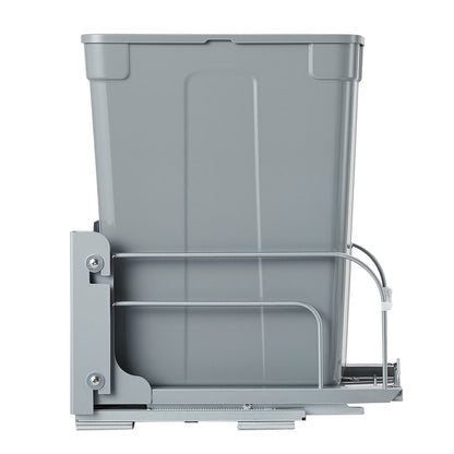 Pullout Trash Can for Kitchen Cabinets, 35 QT Garbage Waste Recycling Bin, Under Mount Waste Container, with Heavy Duty Metal Soft Close Sliding System and Door Kit, for Sink, Under Counter