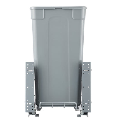 Pullout Trash Can for Kitchen Cabinets, 35 QT Garbage Waste Recycling Bin, Under Mount Waste Container, with Heavy Duty Metal Soft Close Sliding System and Door Kit, for Sink, Under Counter