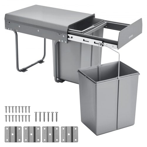 Doppelter 20Lx2 Ausziehbarer Abfalleimer für unter den Küchenschrank | EU