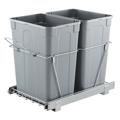 Double Pull-out Waste Bin Under Cabinet Kitchen Waste Bin Paper Basket