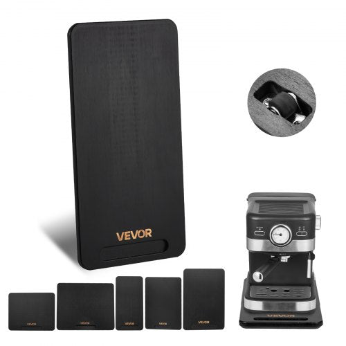 Geräteschrank, 36,8 x 19,1 cm, Auszugstablett für Kaffeemaschine, Schwarz