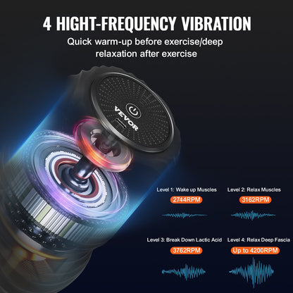 Vibrierender Erdnuss-Massageball, 4 Intensitäten, wiederaufladbarer Massageroller