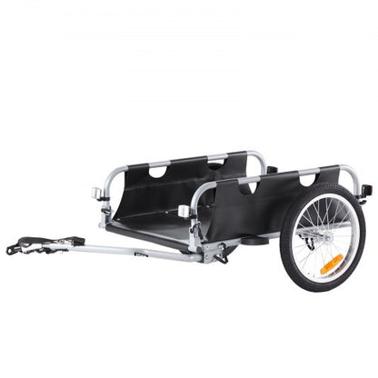 Bike Cargo Trailer, 100 lbs Load Capacity, Heavy-Duty Bicycle Wagon Cart, Foldable Compact Storage & Quick Release with Universal Hitch, 16" Wheels, Safe Reflectors, Fits 22"-28" Bike Wheels