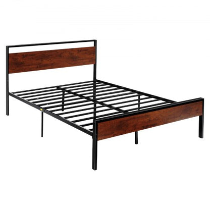 Metallbettrahmen mit Queensize-Bett, Kopf- und Fußteil, 35 cm | EU