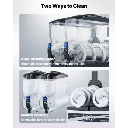 Kommerzielle Slush-Maschine 15Lx2 Tank Margarita Smoothie Frozen Drink Machine | EU