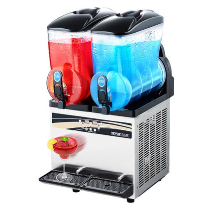 Kommerzielle Slush-Maschine 15Lx2 Tank Margarita Smoothie Frozen Drink Machine | EU