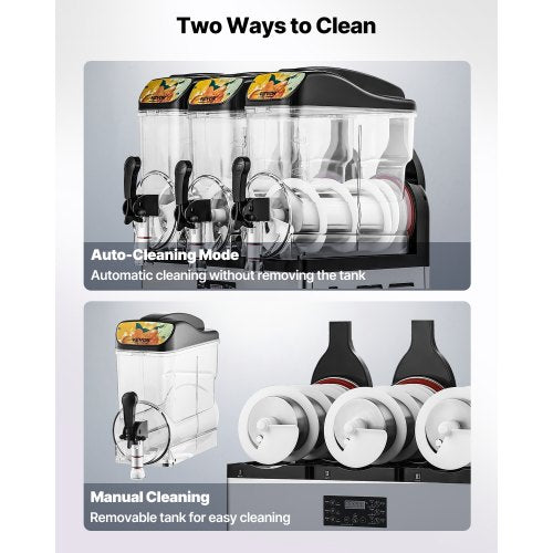 Kommersiell Slushmaskin 15Lx3 Tank Margarita Smoothie Frysdryckesmaskin |  EU