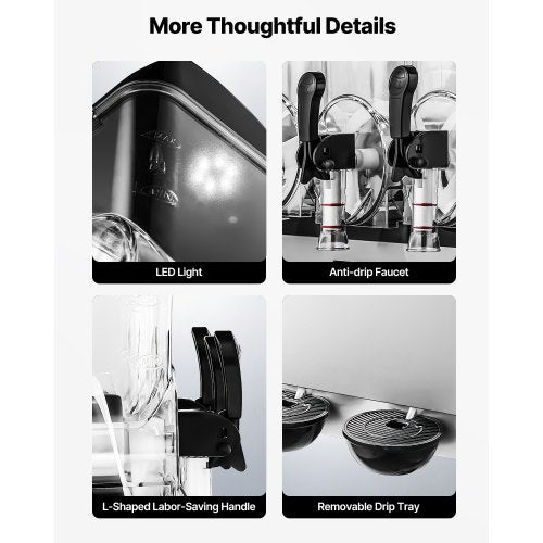 Kommersiell Slushmaskin 15Lx3 Tank Margarita Smoothie Frysdryckesmaskin |  EU