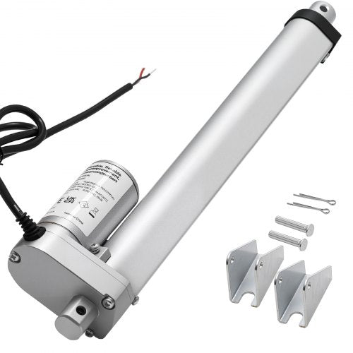 12V Linear Actuator, 9.84 Inch High Speed 0.6"/s Linear Motion Actuator, 225lbs/1000N with IP54 Protection & Mounting Bracket for Lift Desk, Recliner Chairs, Window Door Opener