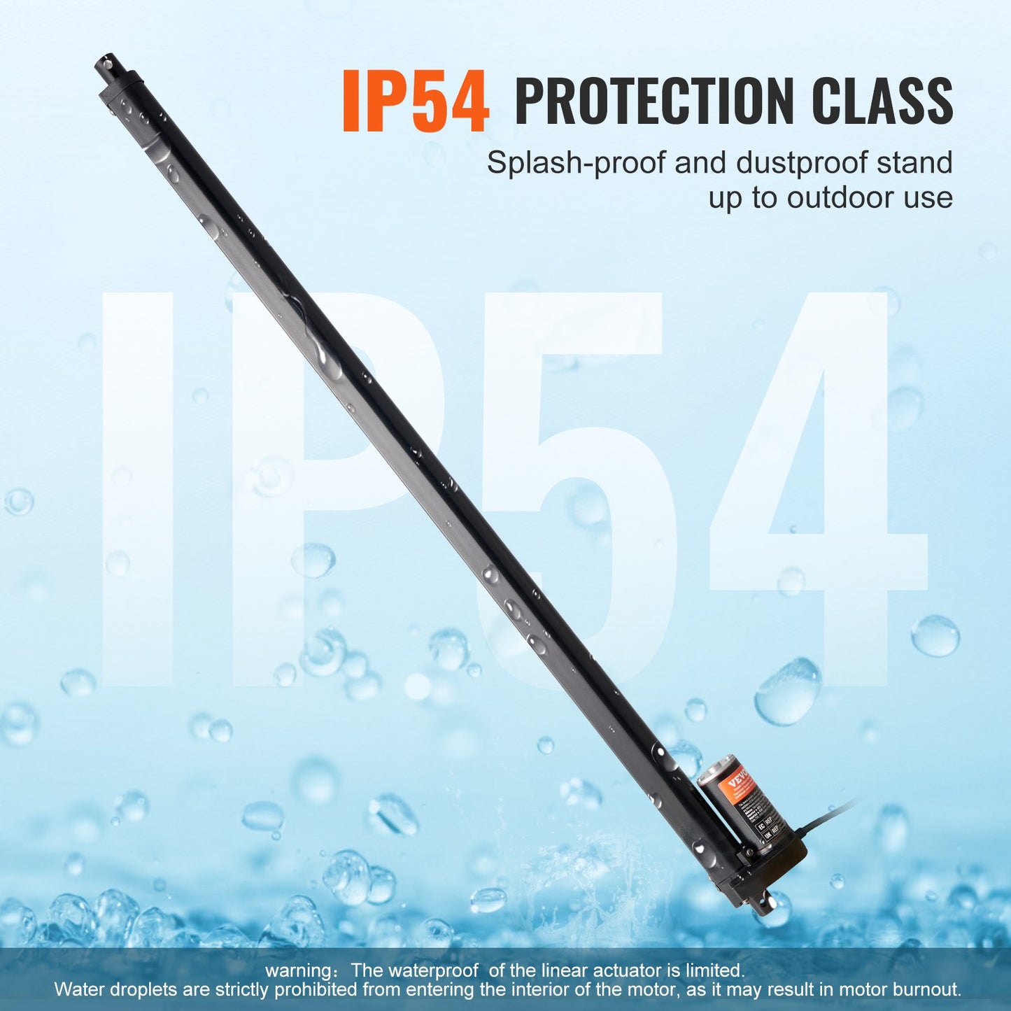 Linearantrieb 12 V 20 Zoll 0,55 Zoll/s Hochgeschwindigkeit 220 lbs/1000 N IP54-Schutz