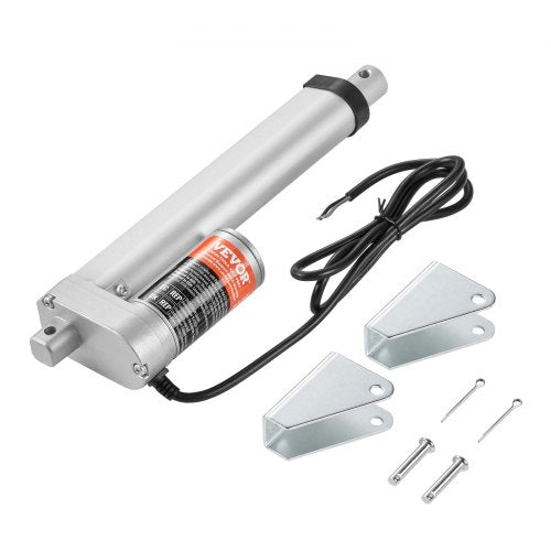 Linear Actuator 12V, 6 Inch High Speed 0.55"/s Linear Actuator, 220lbs/1000N Linear Motion Actuator with Mounting Bracket and IP54 Protection