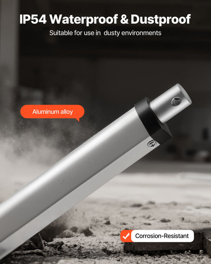 12V Linear Actuator, 8 Inch High Speed 0.6"/s Linear Motion Actuator, 225lbs/1000N with IP54 Protection & Mounting Bracket for Lift Desk, Recliner Chairs, Window Door Opener