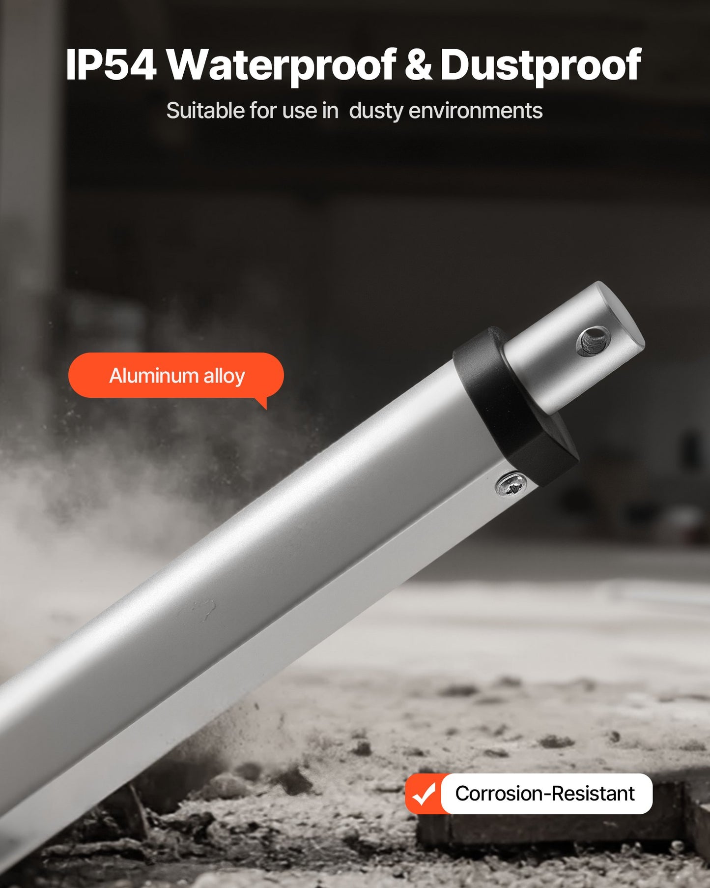 12V Linear Actuator, 8 Inch High Speed 0.6"/s Linear Motion Actuator, 225lbs/1000N with IP54 Protection & Mounting Bracket for Lift Desk, Recliner Chairs, Window Door Opener