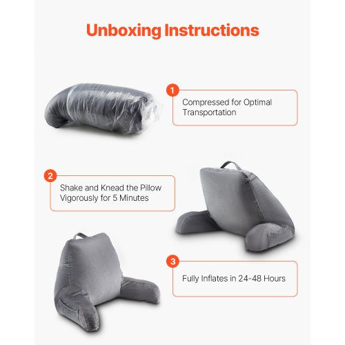 Lesekissen, Standardgröße, Bettkissen mit zerkleinertem Memory-Schaum, waschbar