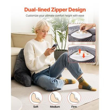 Lesekissen, Standardgröße, Bettkissen mit zerkleinertem Memory-Schaum, waschbar