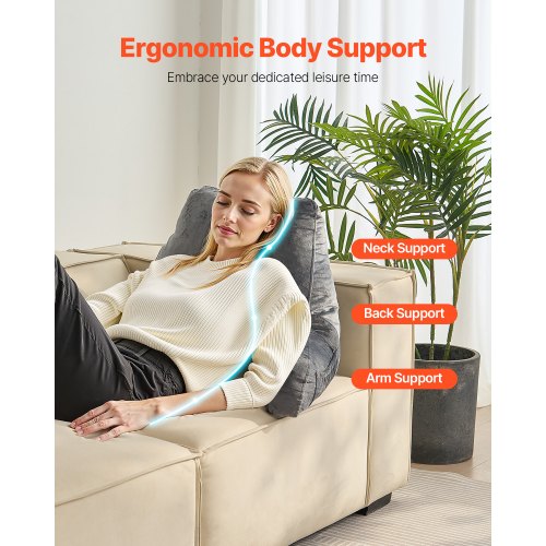 Lesekissen, Standardgröße, Bettkissen mit zerkleinertem Memory-Schaum, waschbar