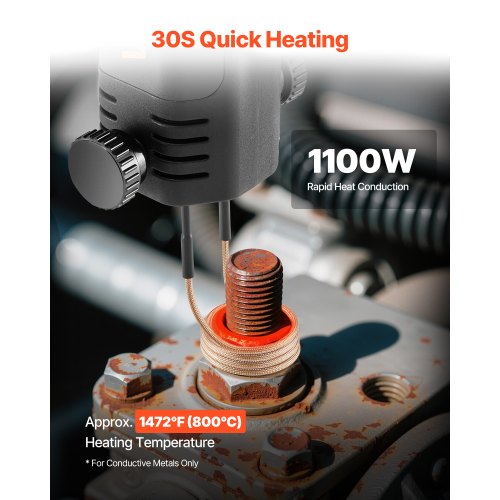 Induktionsvärmare Bultborttagning, 1100W 230V Magnetisk Induktionsvärmare Kit, Handhållet Mutterbrytare, Mini Värmemaskin för att Borttagning av Rostiga Skruvar, reparationsverktyg för Bilgarage med 3 Spolar |  EU