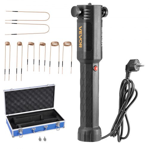 Induction Heater Bolt Removal, 1100W 110V Magnetic Induction Heater Kit, Handheld Nut Buster Tool, Mini Heating Machine for Rusty Screw Removing, Car Garage Repairing Tools with 8 Coil and Box