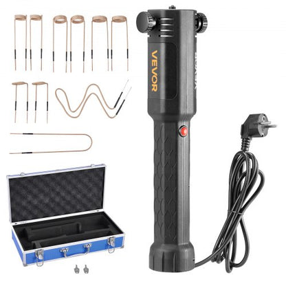 Induction Heater Bolt Removal, 1100W 110V Magnetic Induction Heater Kit, Handheld Nut Buster Tool, Mini Heating Machine for Rusty Screw Removing, Car Garage Repairing Tools with 10 Coil and Box