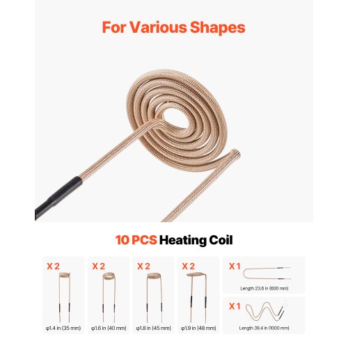 Induktionsvärmare Bultborttagning, 1100W 230V Magnetisk Induktionsvärmare Kit, Handhållet Mutterbrytare, Mini Värmemaskin för att Borttagning av Rostiga Skruvar, Bilgarage Reparationsverktyg med 10 Spolar och Ask |  EU