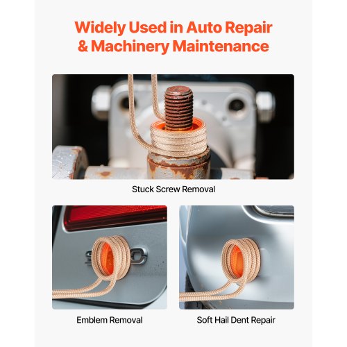 Induktionsvärmare Bultborttagning, 1100W 230V Magnetisk Induktionsvärmare Kit, Handhållet Mutterbrytare, Mini Värmemaskin för att Borttagning av Rostiga Skruvar, Bilgarage Reparationsverktyg med 10 Spolar och Ask |  EU