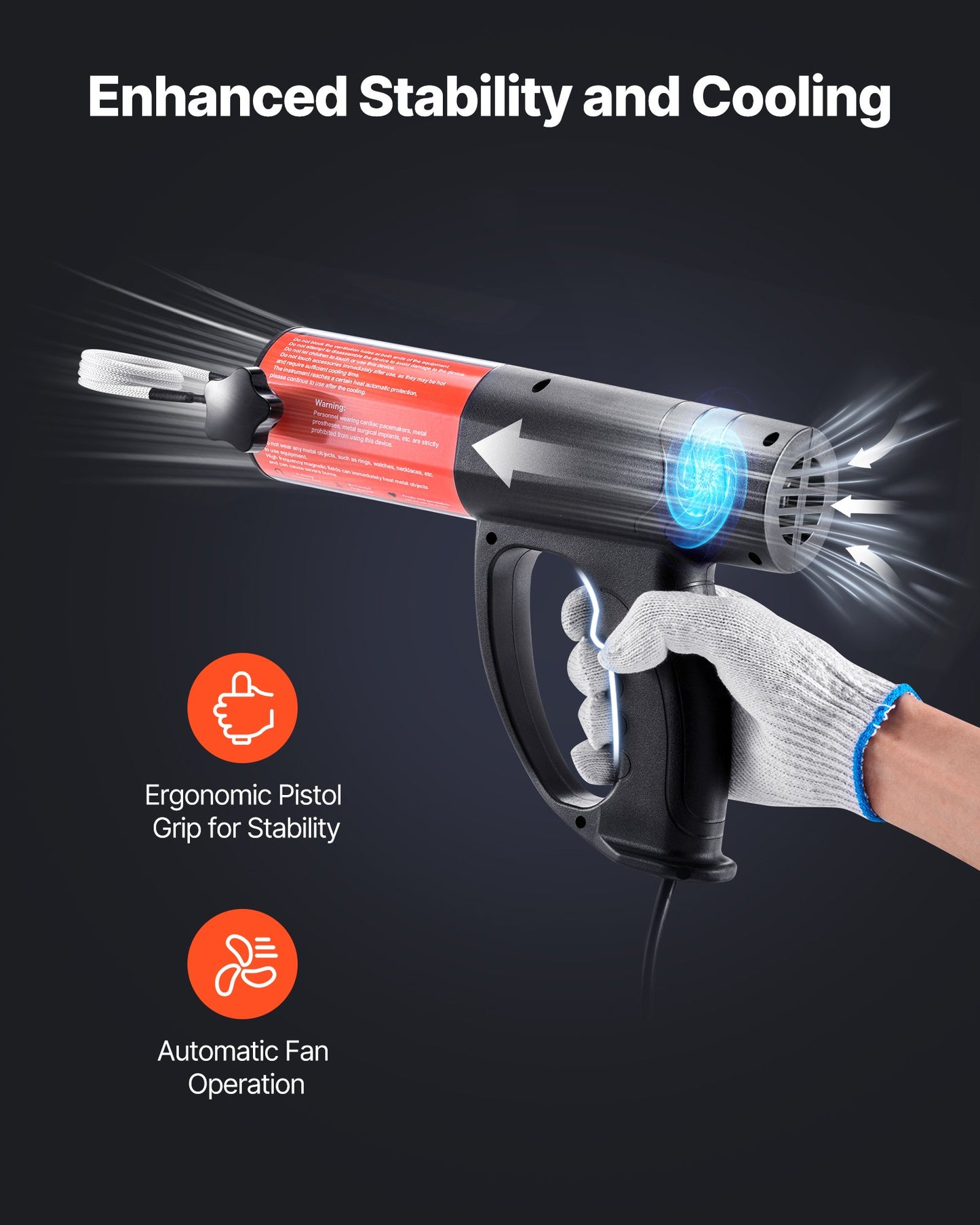 Induction Heater Bolt Removal, 1500W 110V Magnetic Induction Heater Kit, Handheld Nut Buster Tool, Mini Heating Machine for Rusty Screw Removing, Car Garage Repairing Tools with 8 Coil and Box