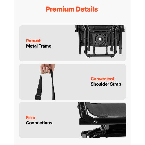 Jagdstuhl, 360° drehbar, leise, klappbar, Armlehne, Stahlrahmen | EU