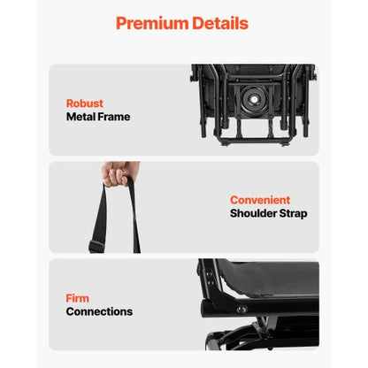 Jagdstuhl, 360° drehbar, leise, klappbar, Armlehne, Stahlrahmen | EU