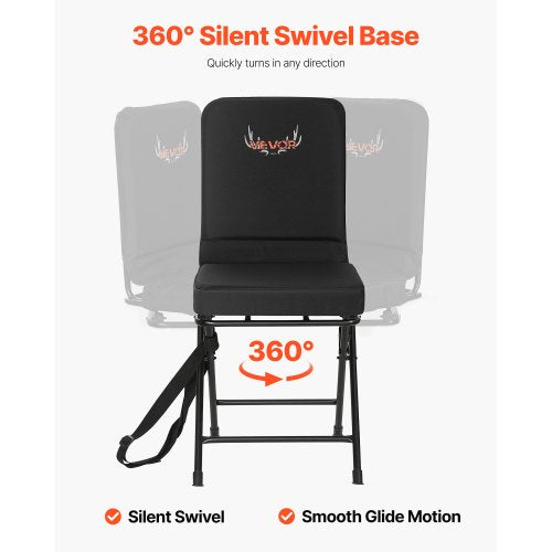 Jagdstuhl 360° drehbarer Klappstuhl mit Stahlrahmen-Rückenlehne | EU