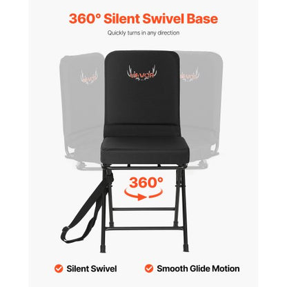 Jagdstuhl 360° drehbarer Klappstuhl mit Stahlrahmen-Rückenlehne | EU